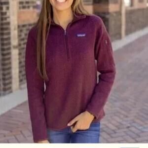 Patagonia Purple Quarter-Zip Fleece woman's Pullover sweater jacket